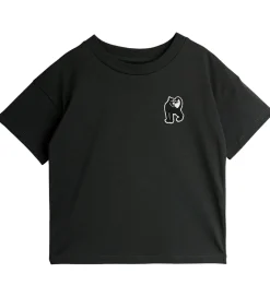 Børn Mini Rodini T-shirt - Panther patch - Sort