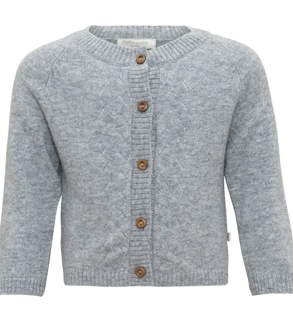 Striktrøjer*Minimalisma Cardigan - Inka - Uld - Gråmeleret