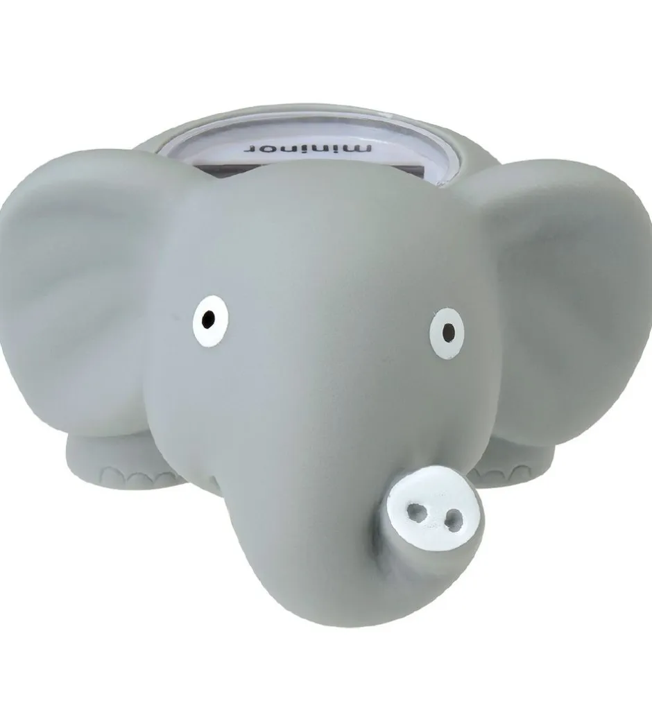 Termometer*Mininor Badetermometer - Elefant - Grå