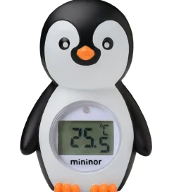 Termometer*Mininor Badetermometer - Pingvin - Sort/Hvid