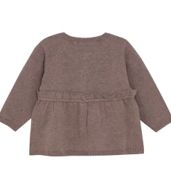 Striktrøjer*Minymo Cardigan - Strik - Dark Brown Melange