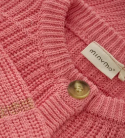 Børn Minymo Cardigan - Strik - Rib - Strawberry Ice