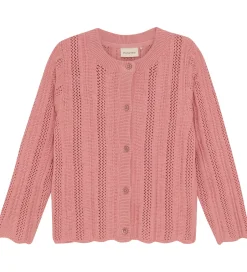 Striktrøjer*Minymo Cardigan - Strik - Rosette m. Hulmønster