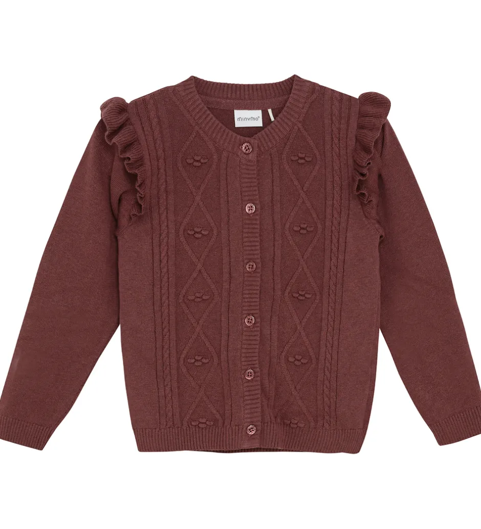 Striktrøjer*Minymo Cardigan - Strik - Rose Brown