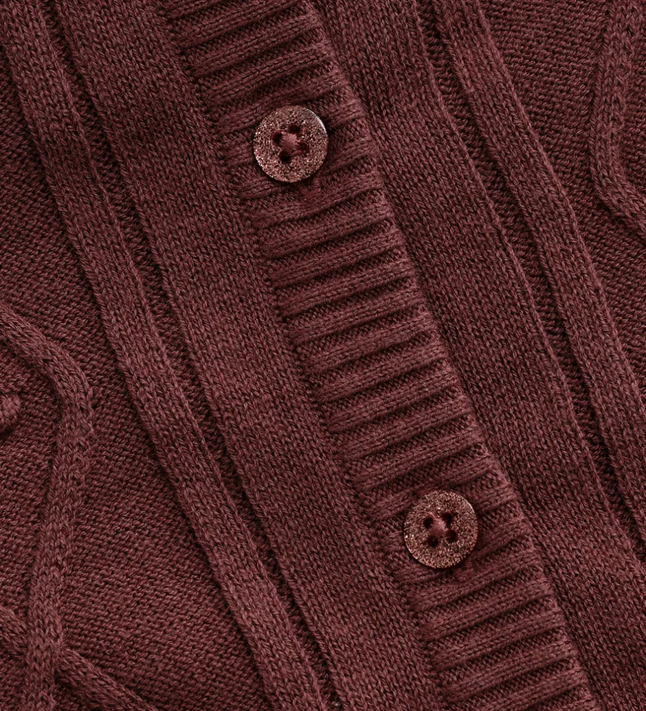 Striktrøjer*Minymo Cardigan - Strik - Rose Brown