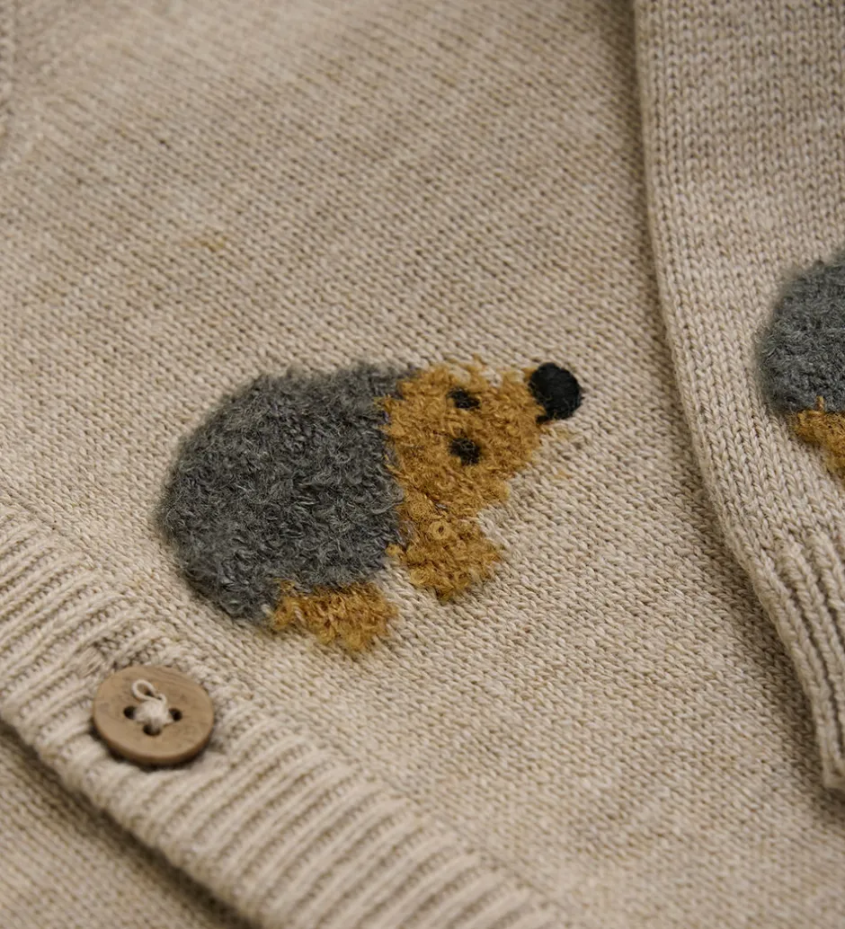 Striktrøjer*Minymo Cardigan Knit - Beige Melange