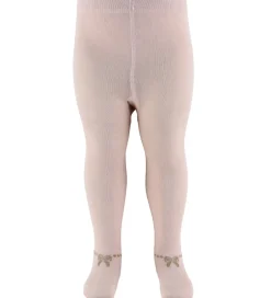 Børn Minymo Strømpebukser - 2-pak - Shell/beige m. Sløjfer
