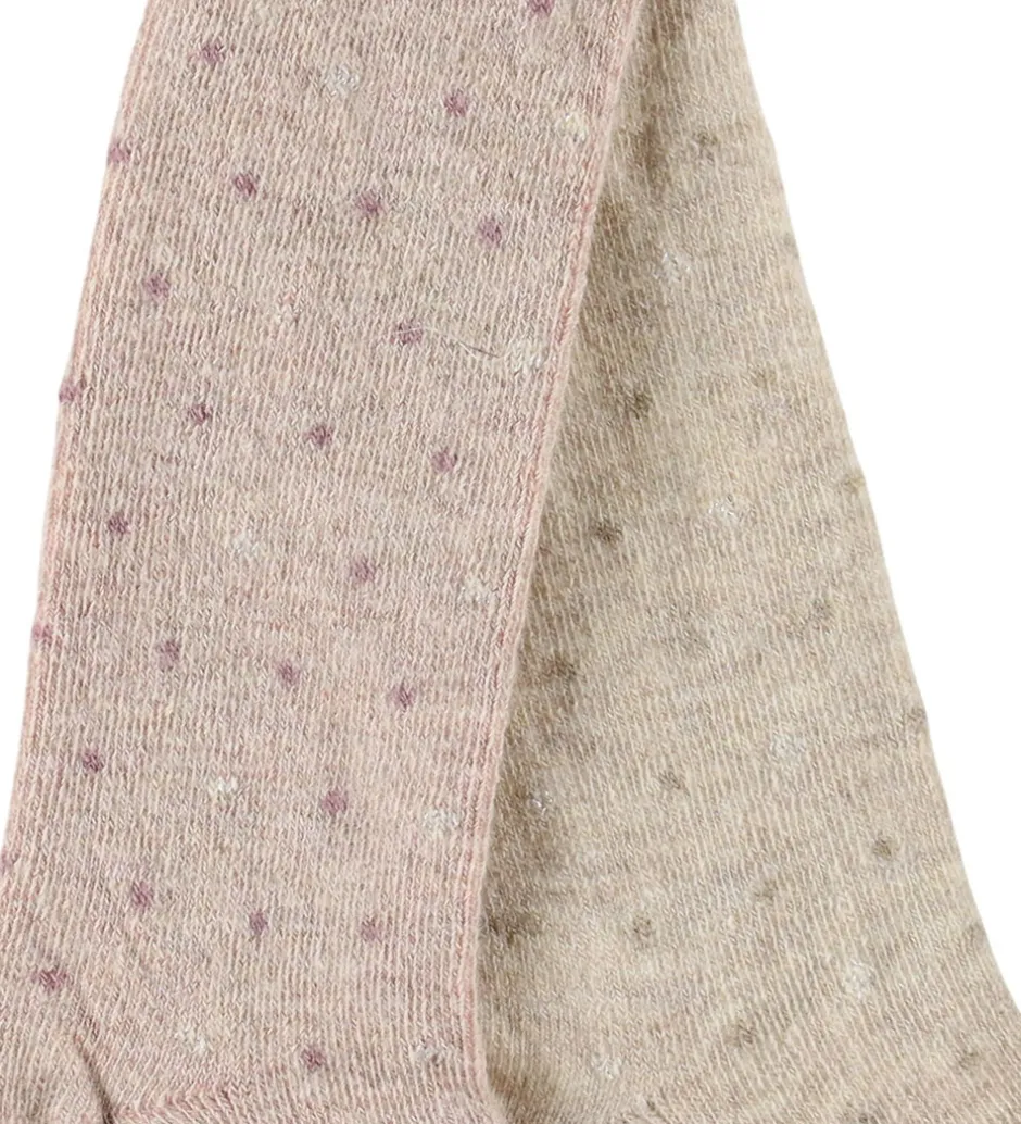 Strømpebukser*Minymo Strømpebukser - 2-pak - Viskose/Uld - Burnished Lilac/Bei