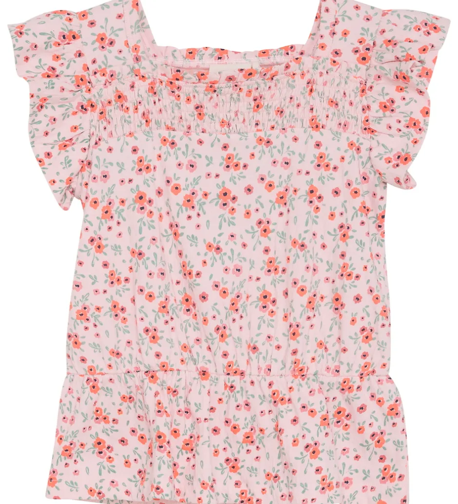 Toppe*Minymo Top - Rosen Quartz m. Blomster