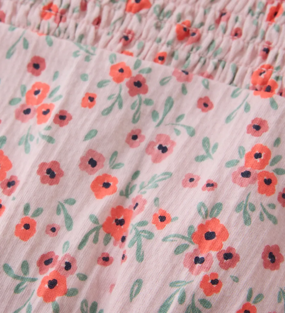 Toppe*Minymo Top - Rosen Quartz m. Blomster