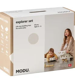 Tumledyr|Motorisk Legetøj*MODU Explorer Sæt - 20 Dele - 55x40x20 cm - Sand Grey/Honey Yell