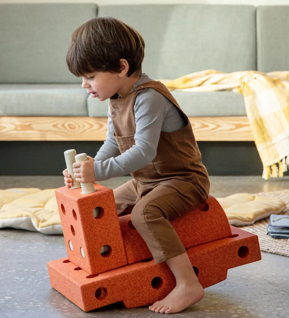 Motorisk Legetøj|Tumlemøbler*MODU Klods Base - 50x30x10 cm - Burnt Orange