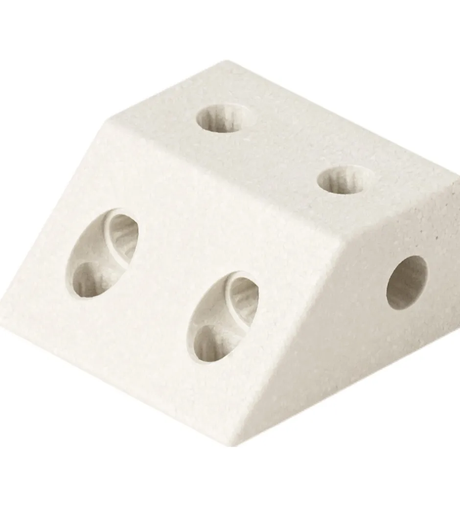 Tumledyr|Motorisk Legetøj*MODU Klods Vinkel - 20x20x10 cm - Sand Grey