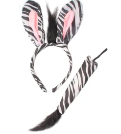 Molly & Rose Udklædning - Hårbøjle/Hale - Zebra