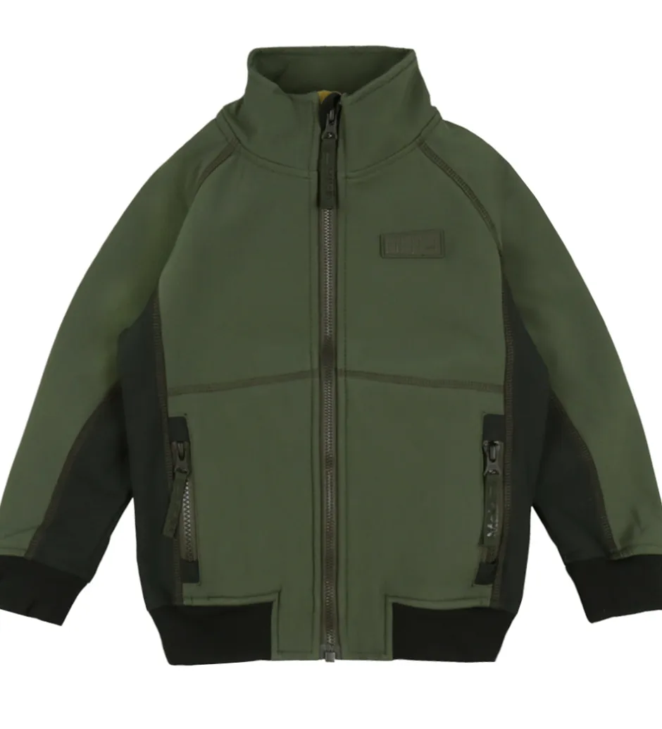 Softshell*Molo Softshelljakke m. Fleece - Cloudy - Forest Block