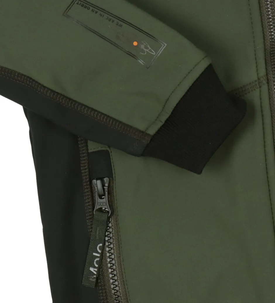 Softshell*Molo Softshelljakke m. Fleece - Cloudy - Forest Block