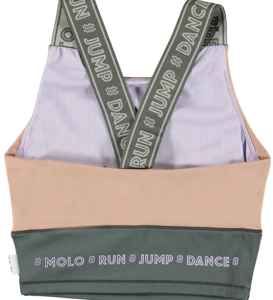 Gymnastiktøj*Molo Træningstop - Oliva - Rose Mist Bock