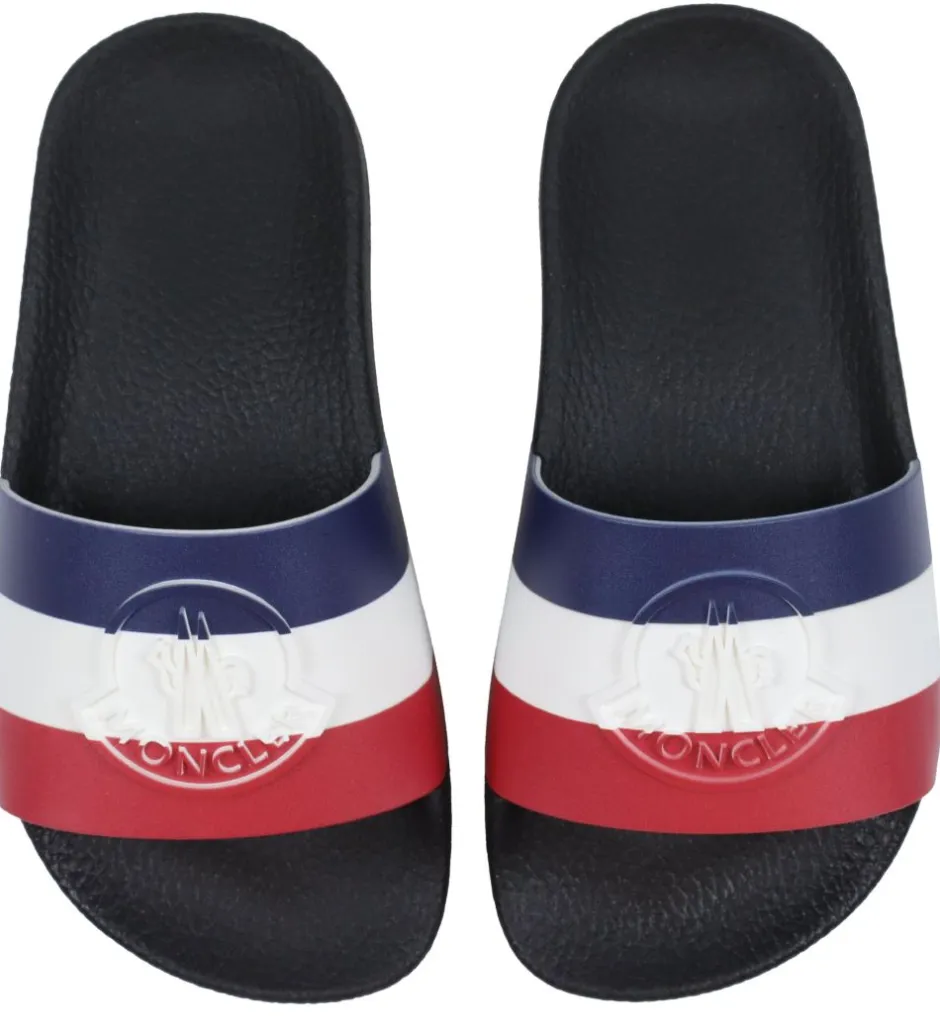 Badesandaler*Moncler Badesandaler - Petit Basile - Sort m. Logo