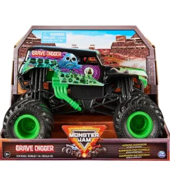 Biler, Tog Og Køretøjer*Monster Jam Collector Truck - 1:24 - Grave Digger - Sort/Grøn