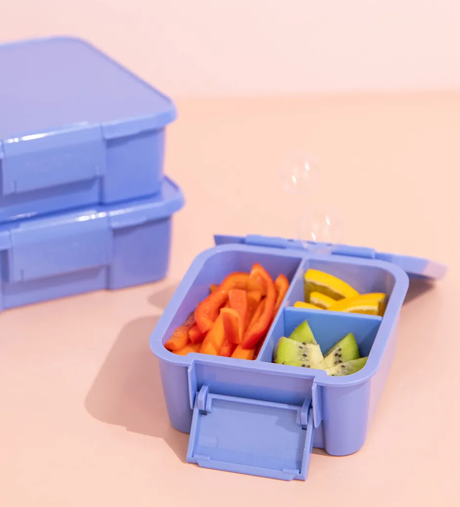 Madkasser*Montiico Snackboks m. 3 rum - Bento Two - 500 ml - Splash