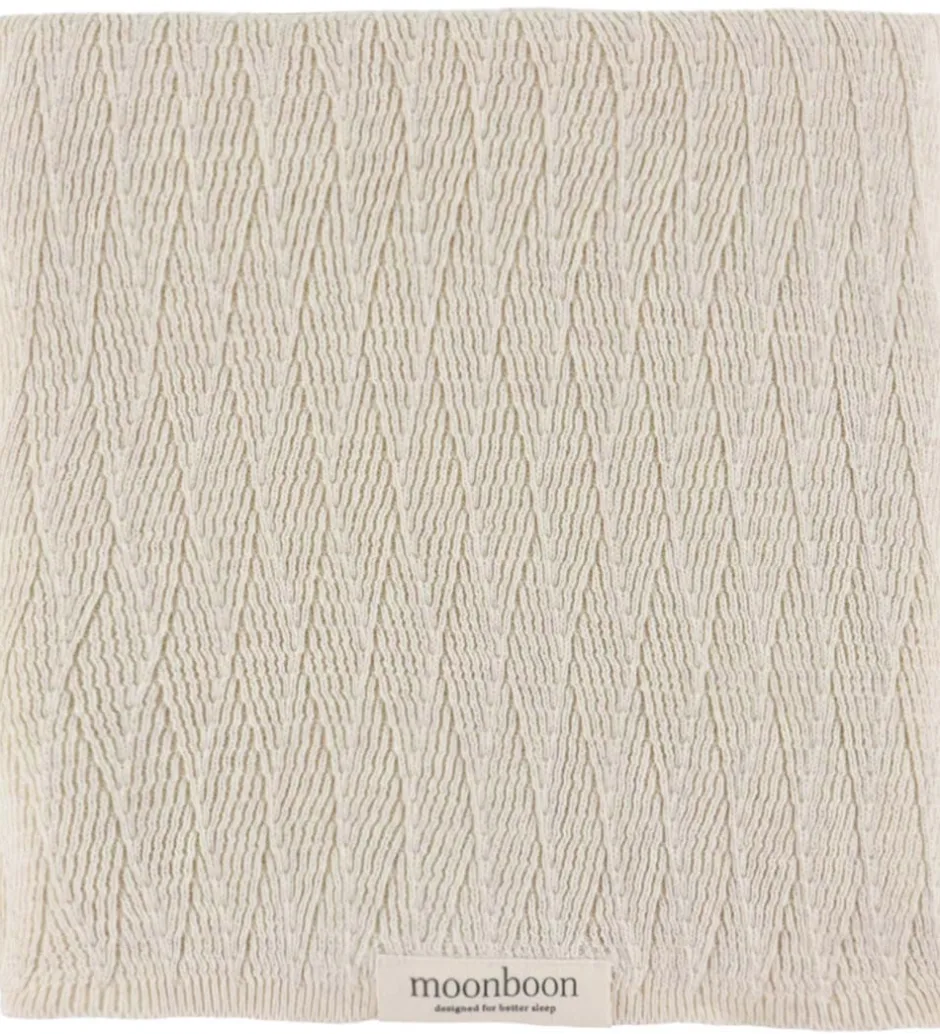 Børn Moonboon Tæppe - Strik - 100x80 cm - Nature