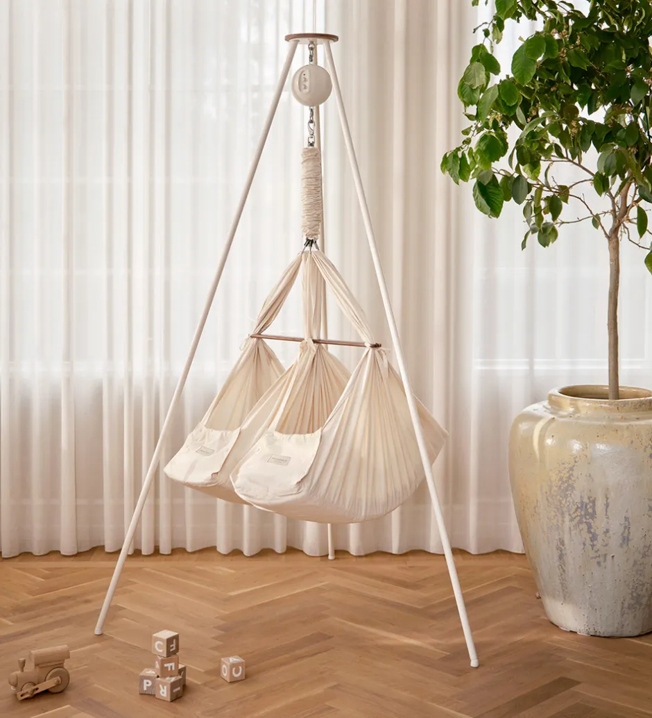 Senge*Moonboon Tvillinge-slyngevugge - 70x95 cm - Nature