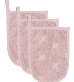 Vaskeklude*Müsli Badehandske - 3-pak - 14x18 cm - Nightingale