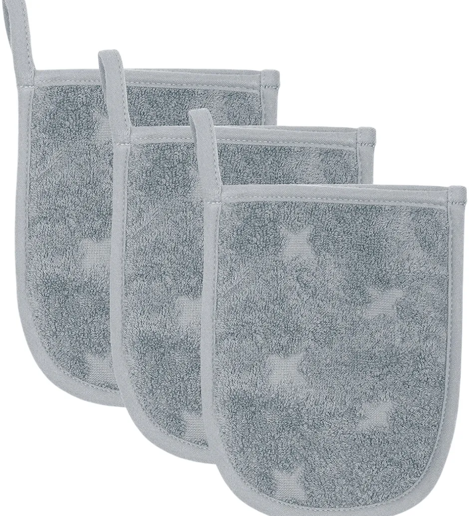 Vaskeklude|Pleje- Og Toiletartikler*Müsli Badehandsker - 3-pak - 14x18 cm - Jasmin Blue