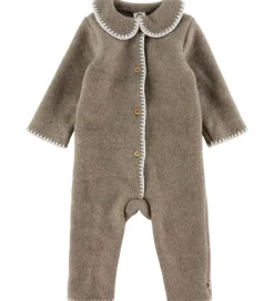 Børn Müsli Køredragt - Uldfleece - Brown Melange