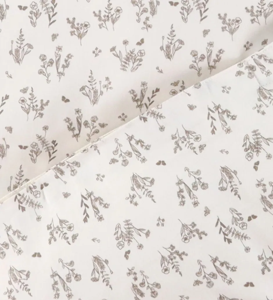 Sovetid|Sengetøj*Müsli Sengetøj - Baby - Floral - Balsam Cream/Walnut