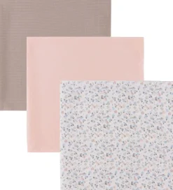Müsli Stofbleer - 3-pak - 75x75 - Balsam Cream/Peony/Jasmin Blue
