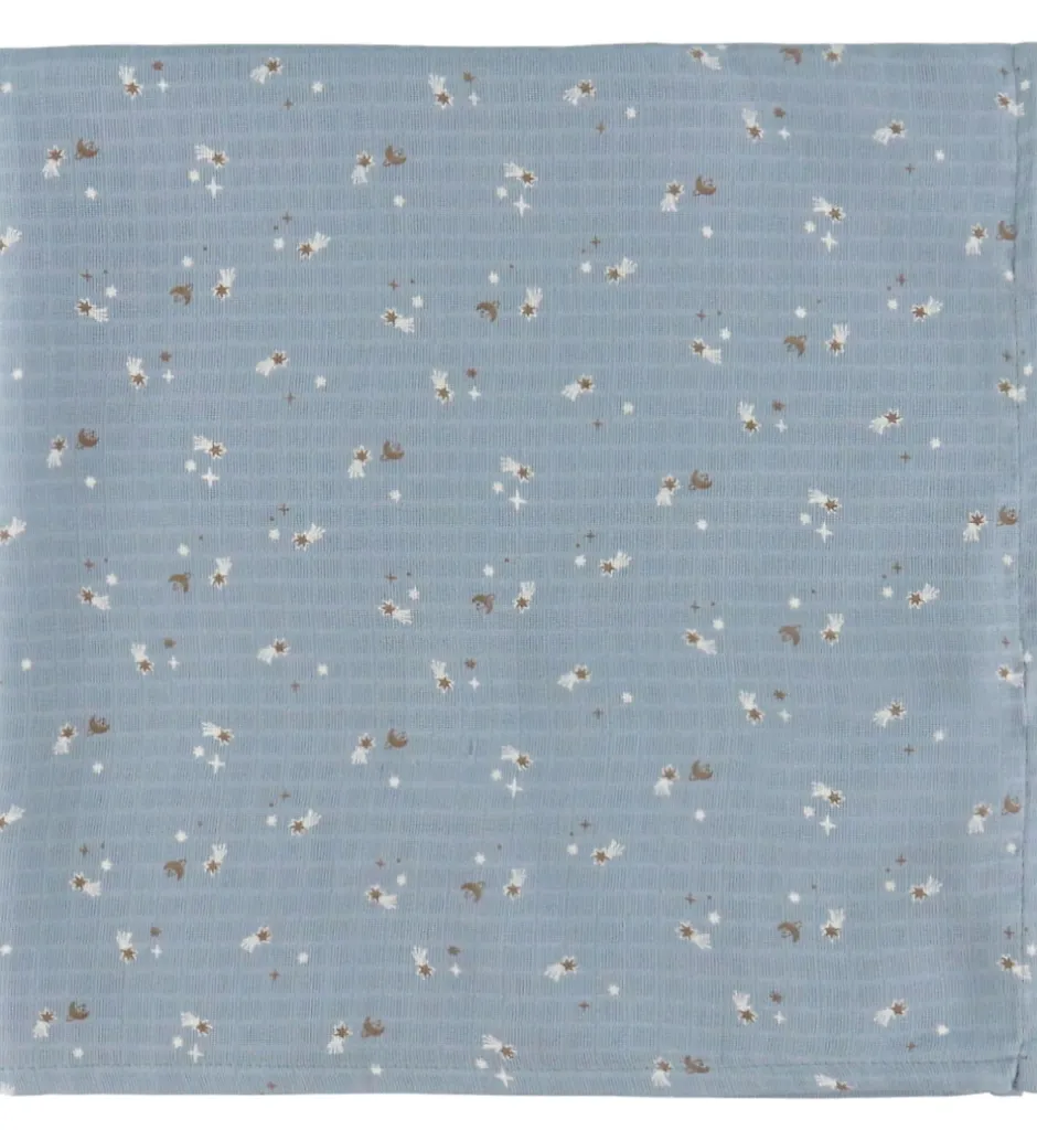 Stofbleer|Pusletid*Müsli Stofbleer - 2-pak - 75x75 - Stars - Jasmin Blue/Balsam Cre