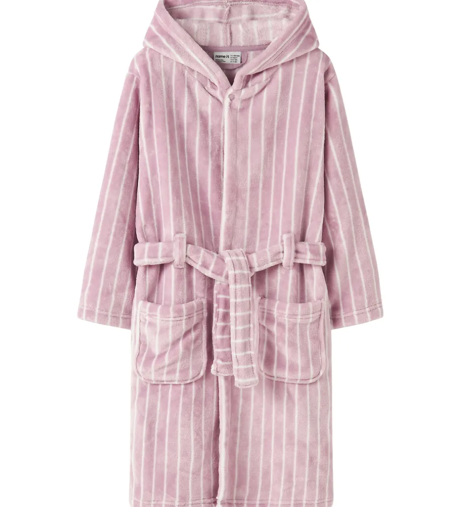 Børn Name It Badekåbe - Velour - NkfRose - Keepsake Lilac