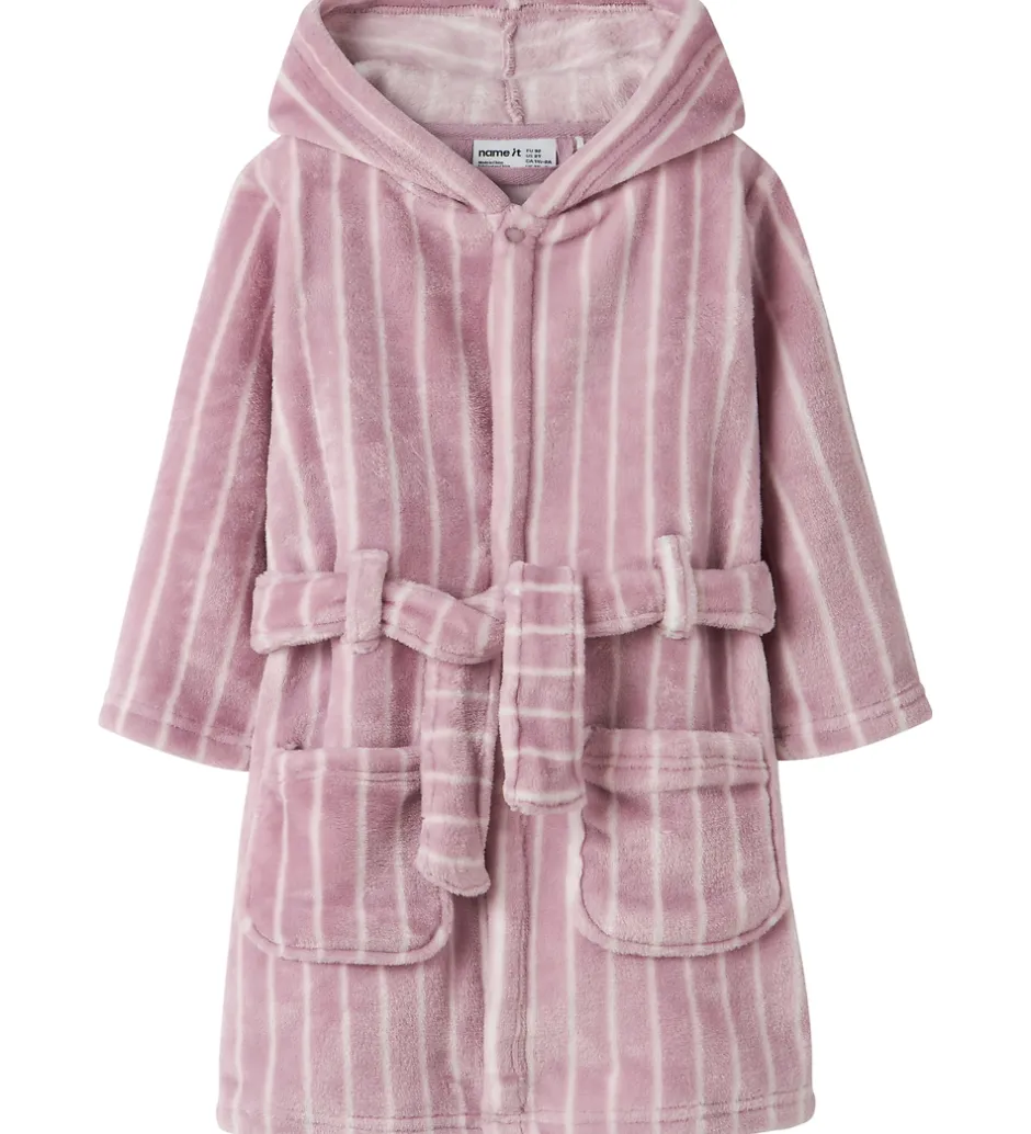 Badekåber*Name It Badekåbe - Velour - NmfRose - Keepsake Lilac