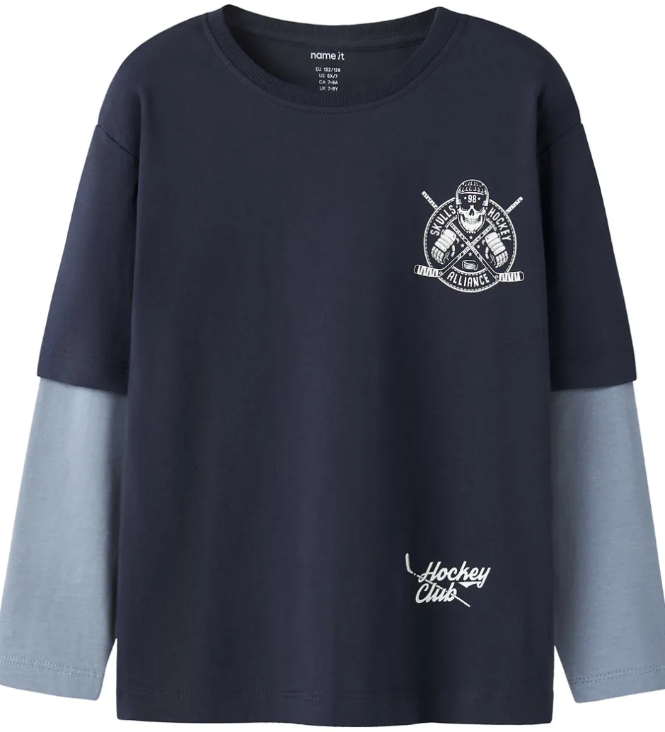 Bluser*Name It Bluse - NkmVarto - Navy Blazer/Skull