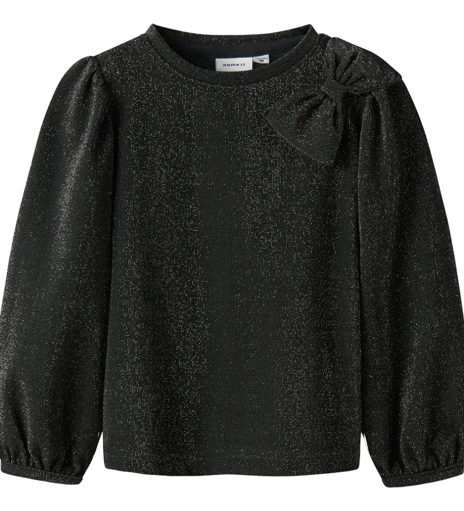 Juletøj*Name It Bluse - NmfRoisin - Sort m. Glimmer