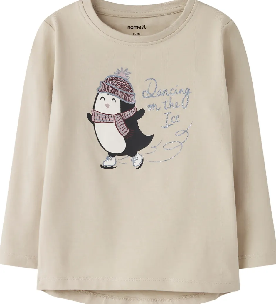 Bluser*Name It Bluse - NmfVix - Cement/Penguin