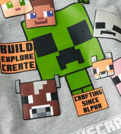 Børn Name It Bluse - NmmNyle - Minecraft - Gråmeleret