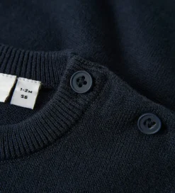 Børn Name It Bluse - Strik - NbfRebow - Navy Blazer m. Sløjfe