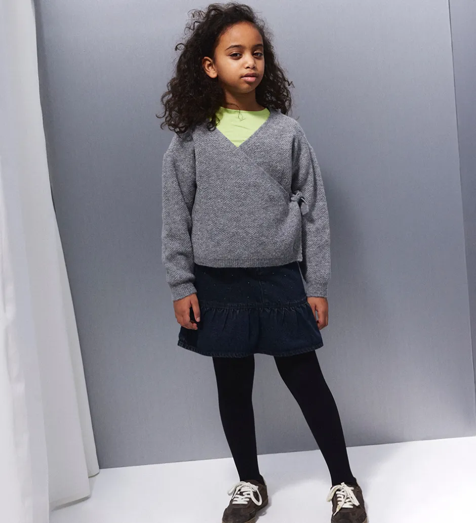 Børn Name It Bluse - Strik - NkfSanie - Grey Melange
