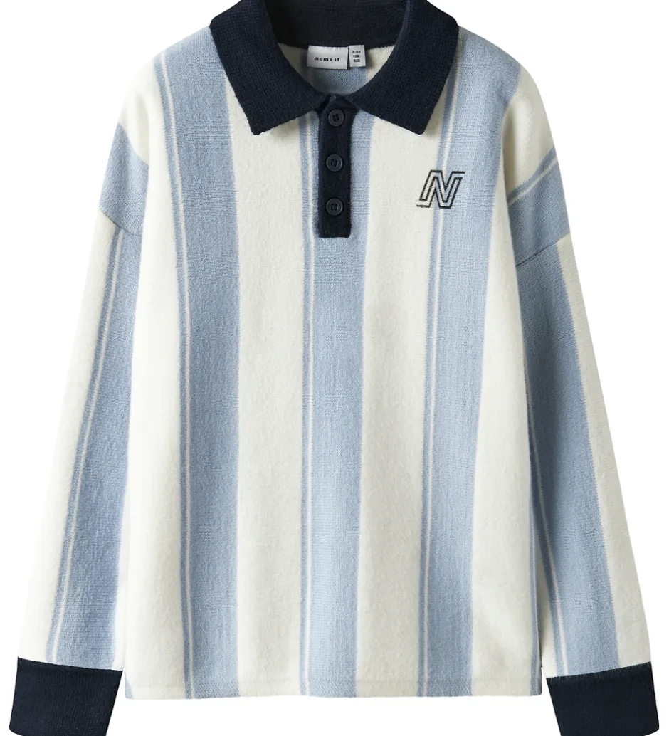 Bluser*Name It Bluse - Strik - Viskoseblanding - NkmSima - Kentucky Blu