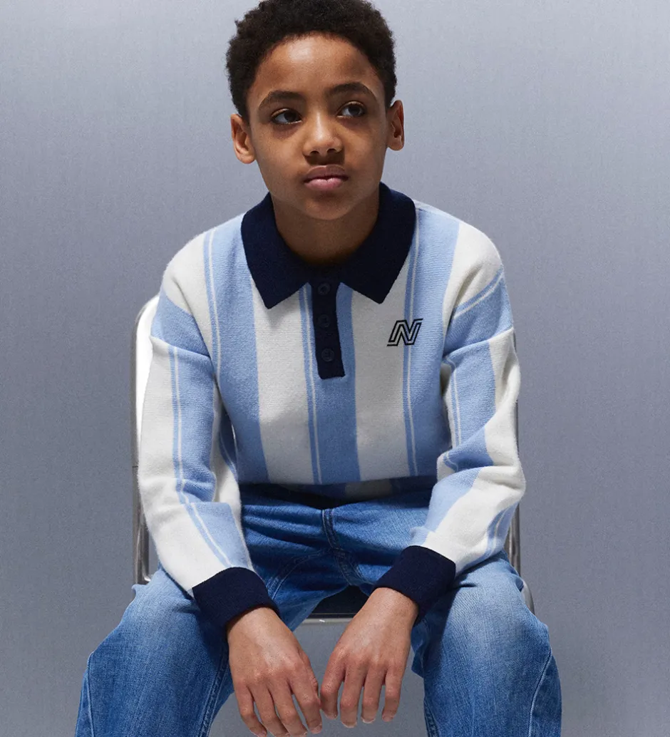 Bluser*Name It Bluse - Strik - Viskoseblanding - NkmSima - Kentucky Blu