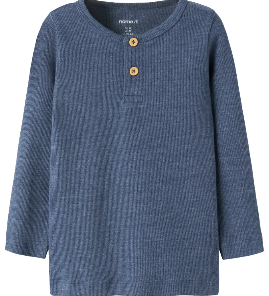 Bluser|Drengetøj*Name It Bluser - Rib - NbmKab - Vintage Indigo/Melange