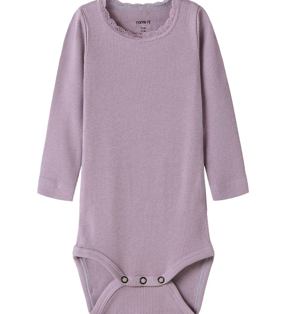 Bodyer*Name It Body l/æ - Noos - Rib - NbfKab - Lavender Gray