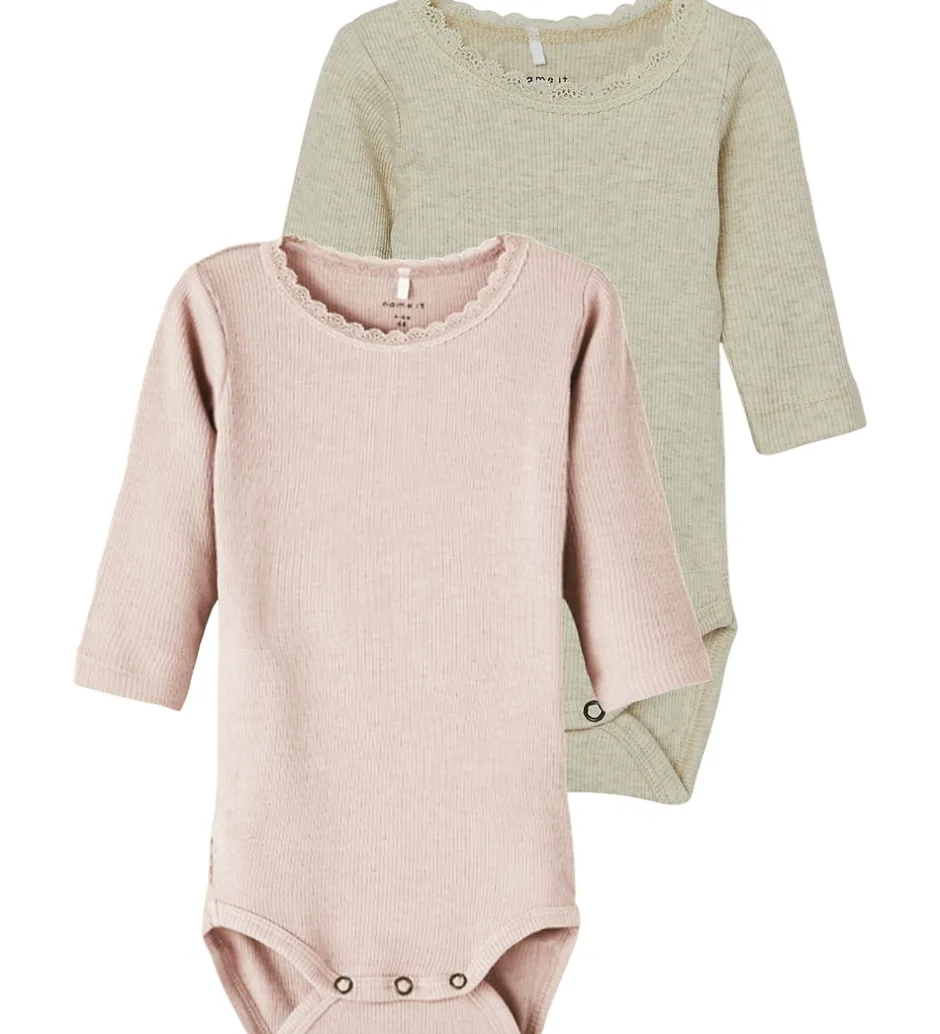 Bodyer*Name It Body l/æ - 2-pak - Rib - Noos - NbmKab - Peyote Melange/