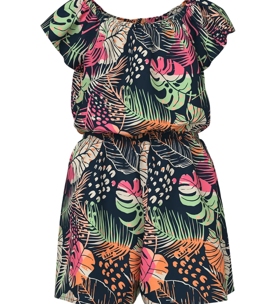 Buksedragter*Name It Buksedragt - NmfVinaya - Navy Blazer/Fresh Tropical