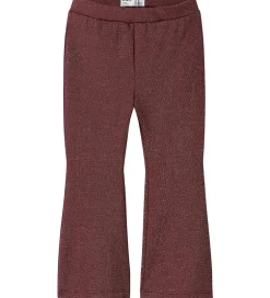 Bukser Og Jeans*Name It Bukser - NmfRoisin - Bootcut - Burgundy m. Glimmer