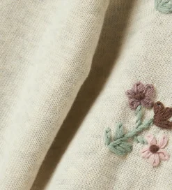 Børn Name It Cardigan - Strik - NbfNussy - Peyote Melange m. Blomster