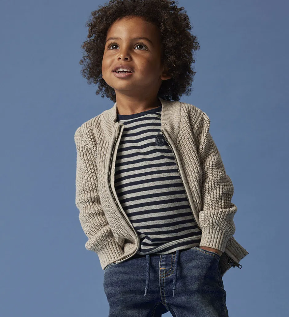 Børn Name It Cardigan - Strik - NmmNorman - Island Fossil