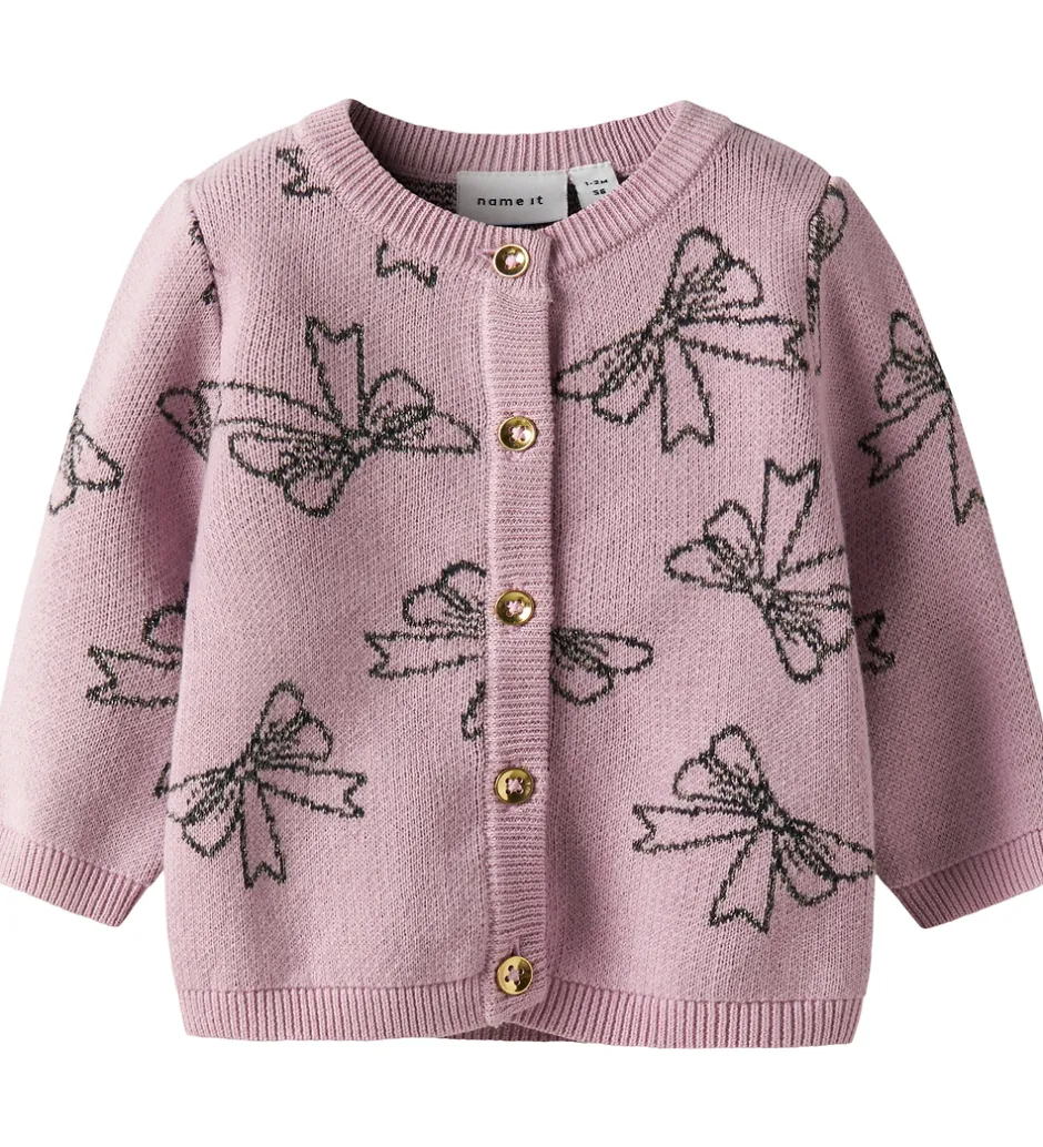 Juletøj|Cardigans*Name It Cardigan - Strik - NbfRebowie - Keepsake Lilac